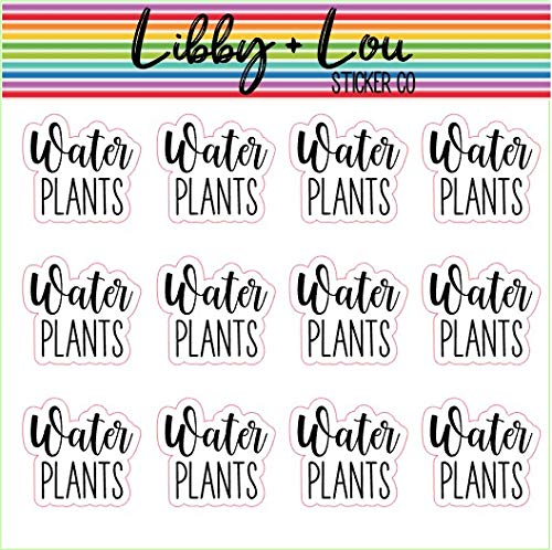 Water Plant Planner Stickers - Gardening Journal Decals for Plant Lovers