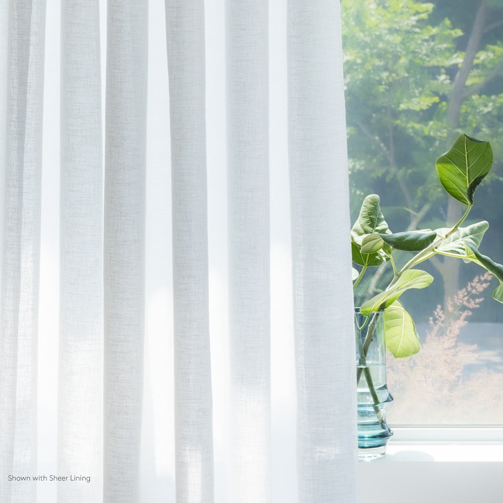 Palermo Double Width Sheer Fabric - Cloud White | Premium Voile Curtain Material for Living Room & Bedroom Windows