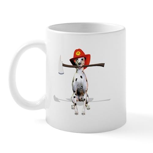 White - Dalmatian Firema's Dog Mug