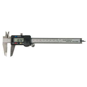Econo Line Digital Caliper - 6 Inch/150mm Stainless Steel Electronic Measuring Tool with LCD Display - Perfect for DIY, Woodworking, Metalworking, and Engineering Projects