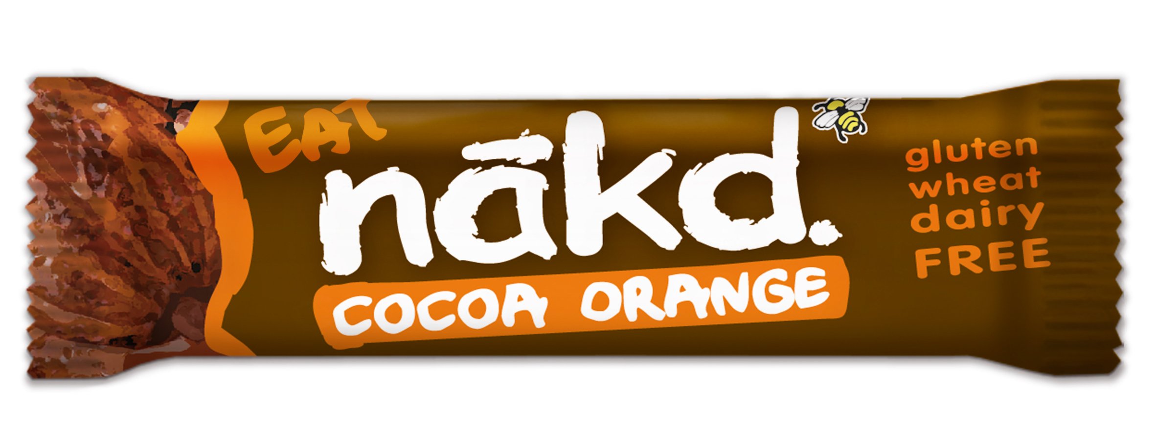 Nakd Cocoa Orange Raw Fruit & Nut Bars - Gluten Free, Vegan Snack, 18 Count - Perfect for Healthy On-the-Go Breakfast & Workout Energy Boost