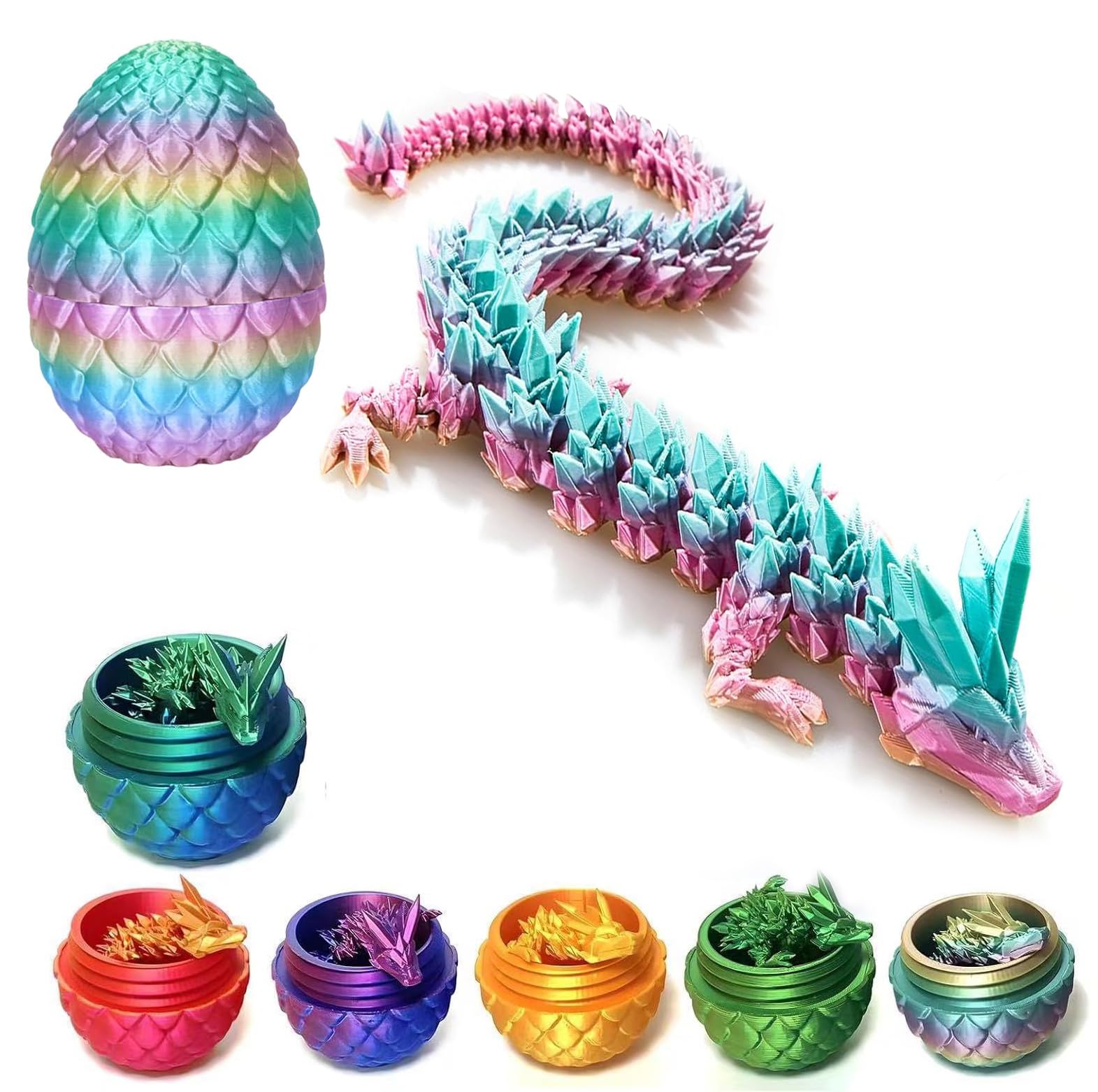 3D Printed Dragon Egg Fidget Toy for Autism & ADHD - Desk Decor