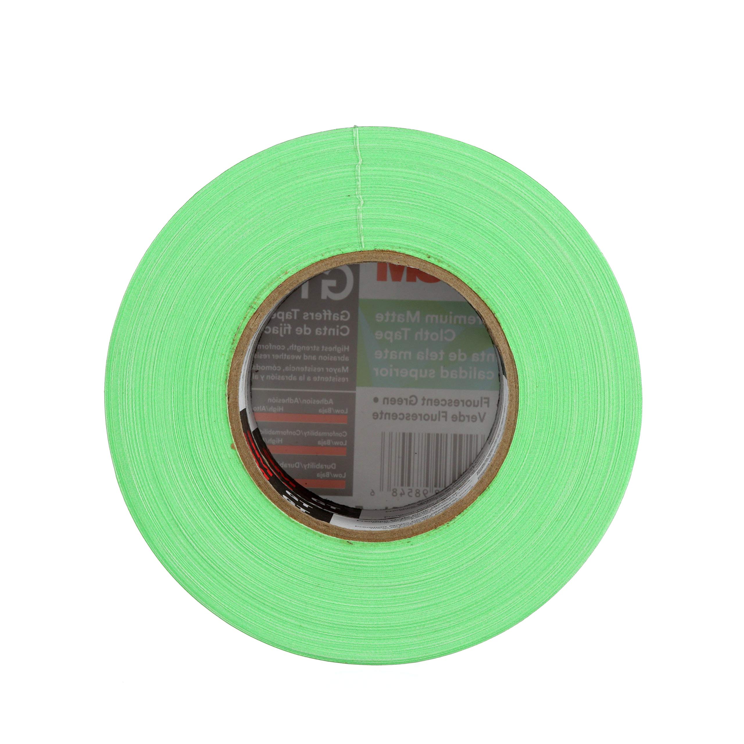 3M 98548 High Visibility Fluorescent Green Safety Tape - 72mm x 50m (11 mil Thick) - GT3 Grade Reflective Tape for Industrial, Warehouse & Construction Safety Marking