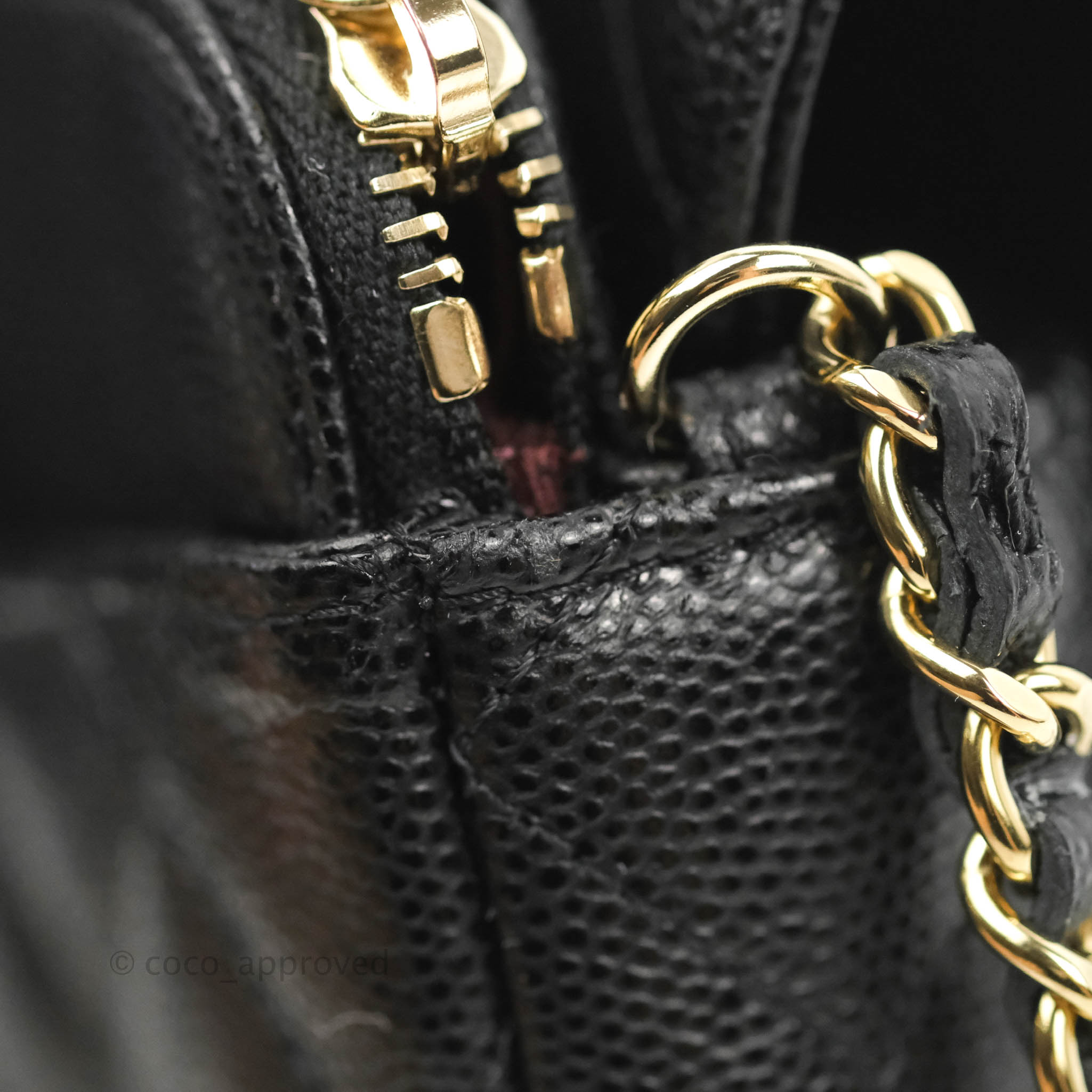 Chanel Classic Flap Phone Holder With Chain - Black Caviar Leather & Gold Hardware 22A - Luxury Phone Crossbody Bag for Women, Perfect for Parties & Daily Use
