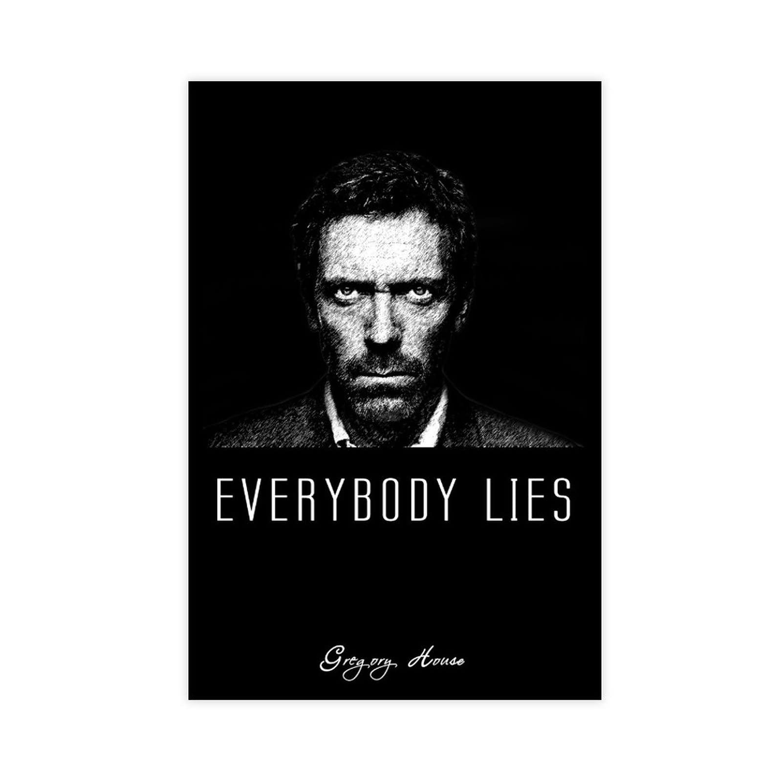 Dr. Gregory House Poster - House M.D. TV Show Wall Art with Classic Quotes - 12x18 inch (30x45cm) Unframed Canvas Print - Perfect for Bedroom, Office & Dorm Room Decor - Great Gift for Medical Drama Fans