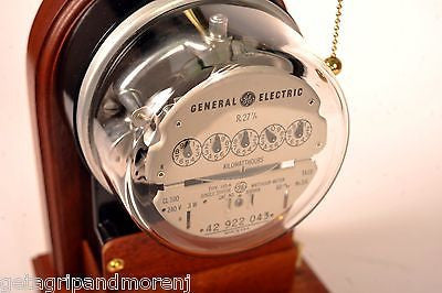 Vintage General Electric LAMP Kilowatt Hour KWH METER with Green Glass Shade - Excellent Condition | Antique Electrical Meter for Home Decor, Industrial Style Lighting, and Steampunk Collections