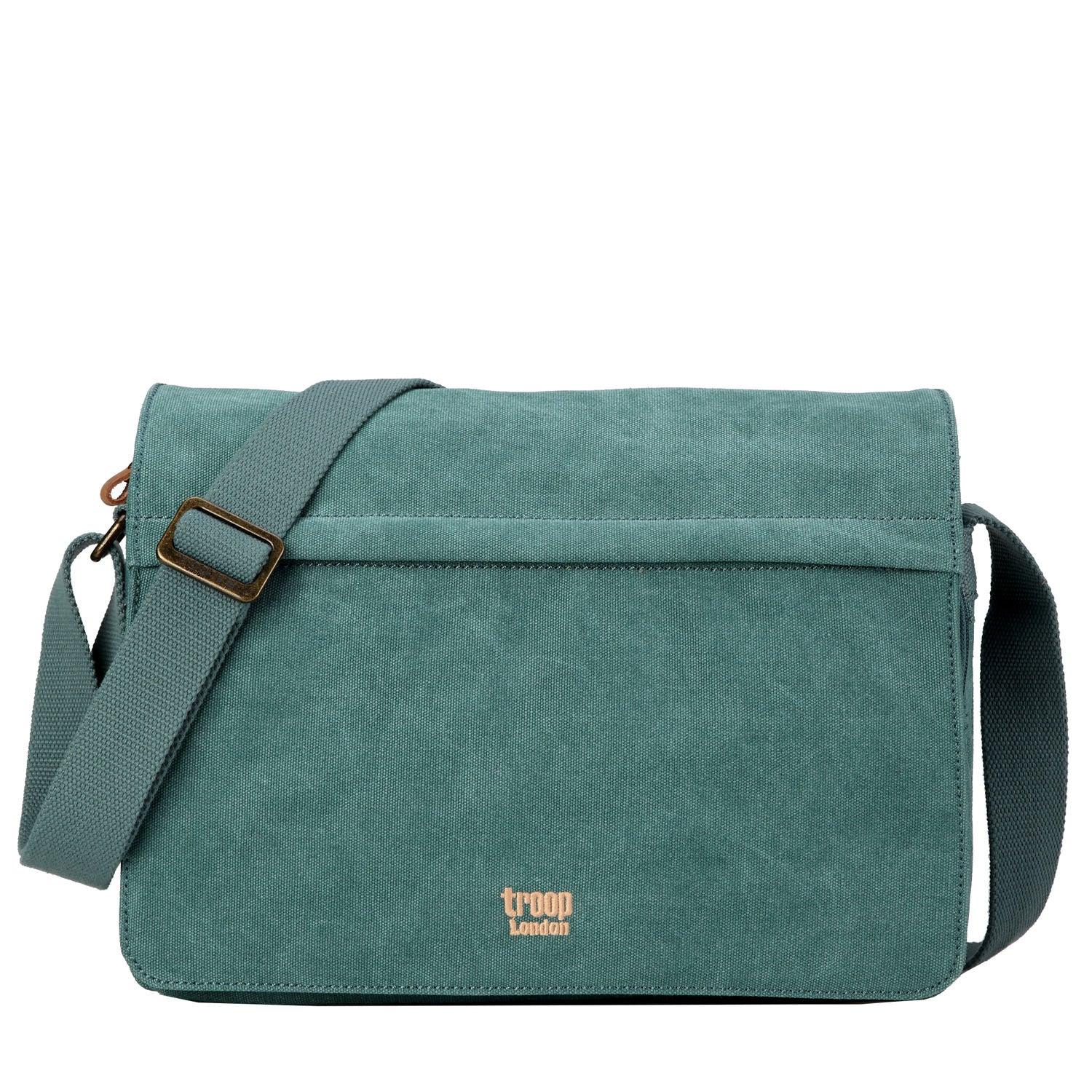 TRP0241 Troop London Classic Canvas Messenger Bag - Stylish & Durable Crossbody Bag for Men & Women - Perfect for Work, Travel & Everyday Use