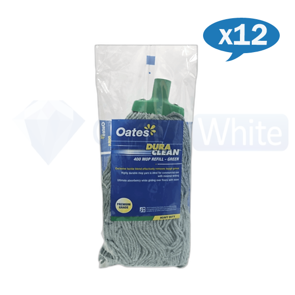 Oates Duraclean Mop Head 400g Premium Heavy Duty Microfiber Replacement - Perfect for Hardwood Floors, Tile & Kitchen Cleaning