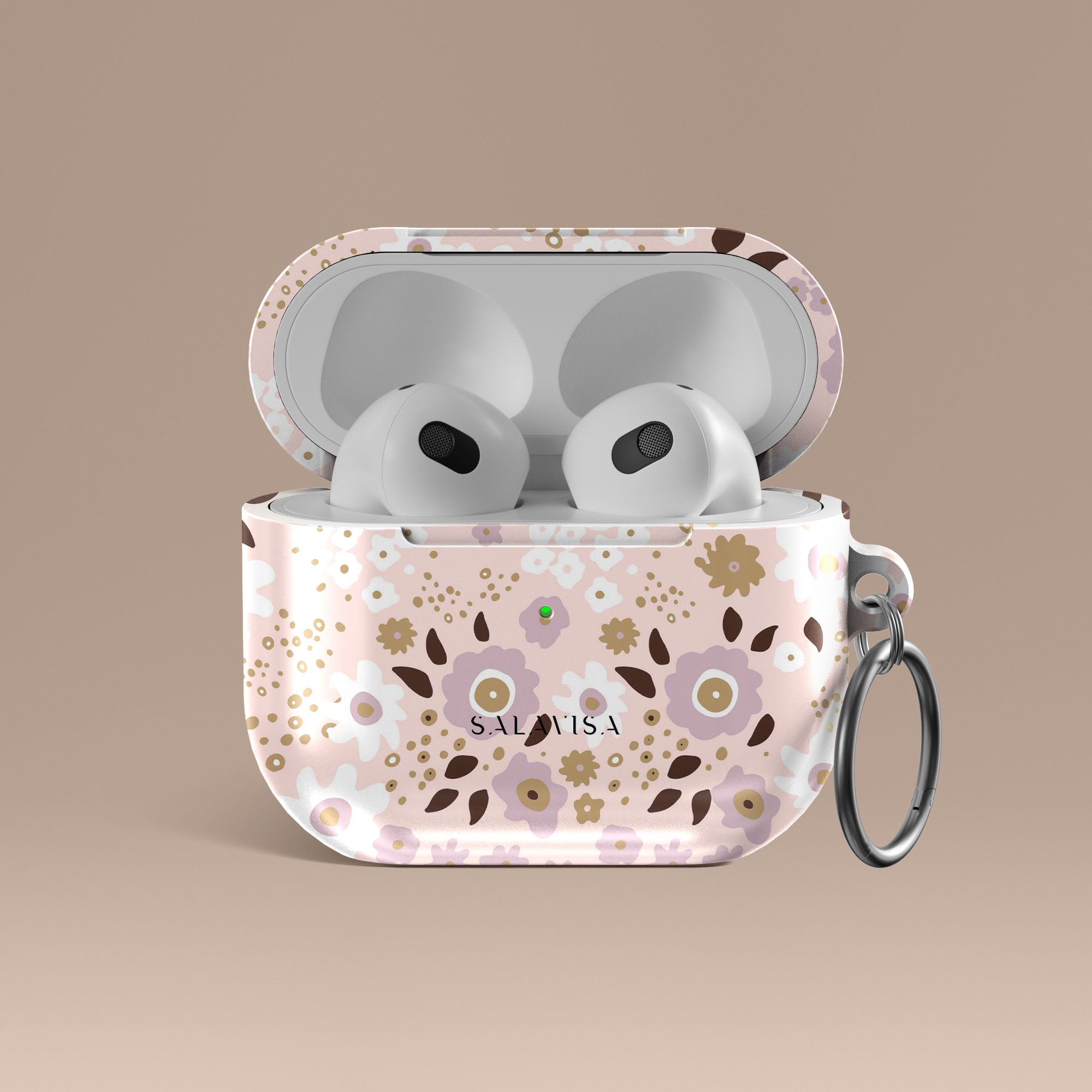 Cute Pink Floral AirPods Case Cover - Protective & Stylish for AirPods 1/2/3 & Pro - Perfect for Women, Girls, Travel & Everyday Use