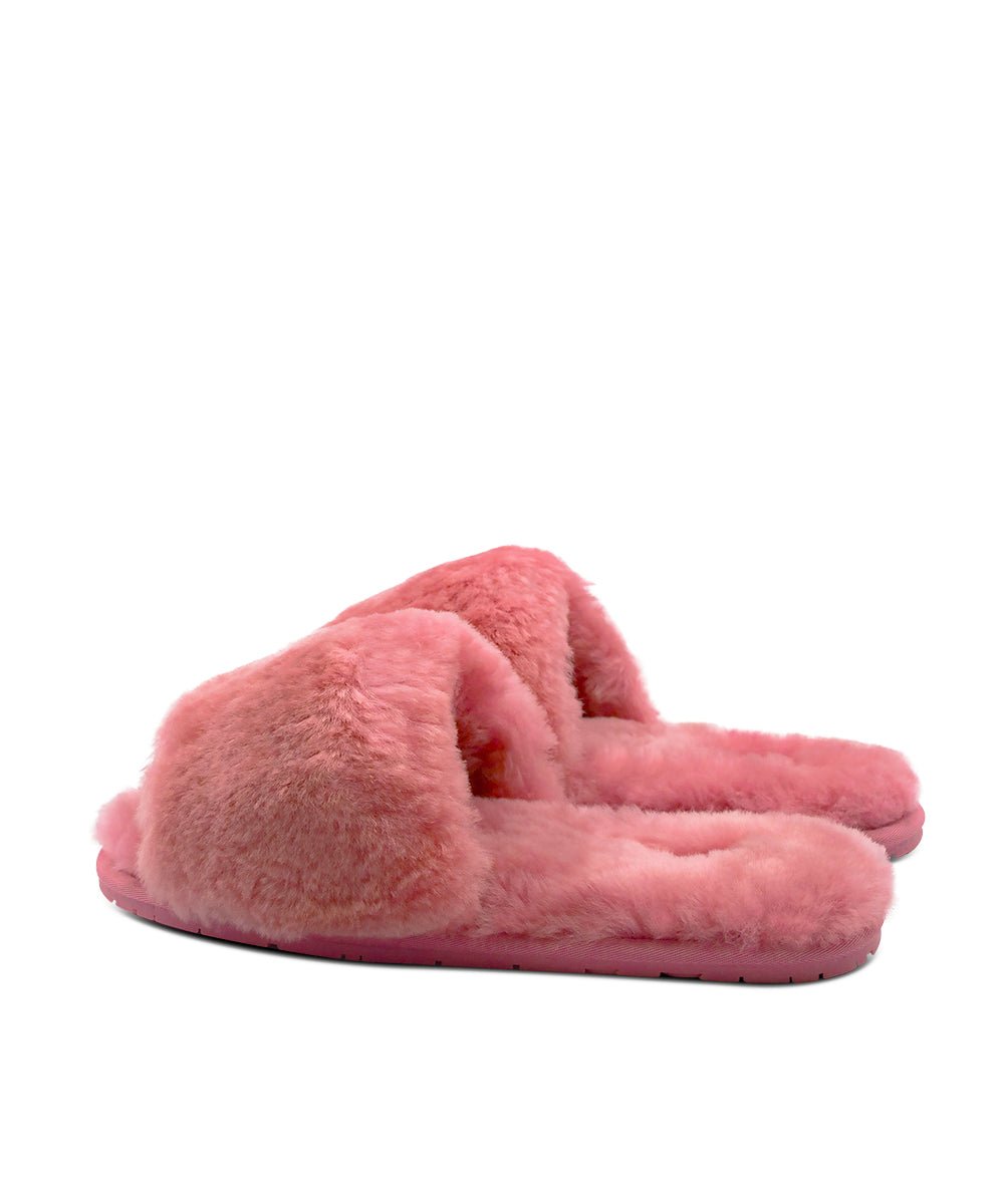 Women's UGG Fluffy Slippers - Cozy Indoor/Outdoor House Shoes for Winter Comfort - Perfect for Home, Lounge & Cold Weather Wear