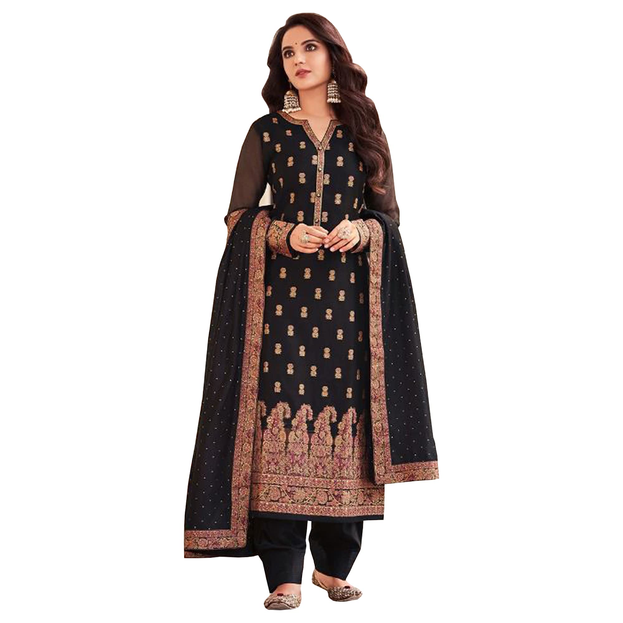 Exquisite Pakistani Kameez Salwar Suits with Hand Embroidery - Elegant Stitched Shalwar Kameez & Palazzo Pant Dress for Women | Perfect for Weddings, Parties & Festive Occasions