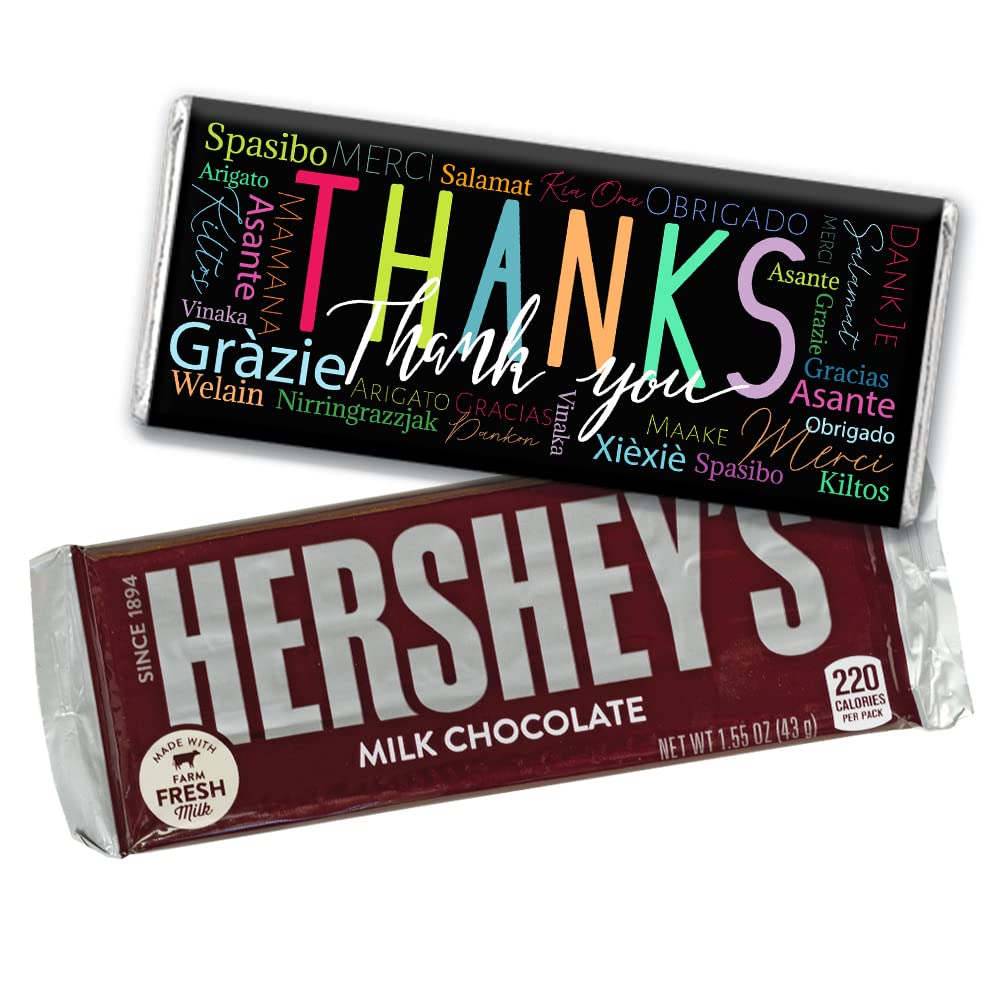36 Count Personalized Thank You Chocolate Bars - Bulk Employee Appreciation Gifts (36 Pack) | Custom Candy for Corporate Events, Client Gifts & Staff Recognition