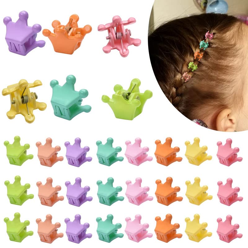 Shidara Mini Flower Hair Claw Clips - Small Colorful Acrylic Hair Pins Barrettes for Women, Teens & Kids (30-Piece Set) | School, Party & Everyday Hair Accessories