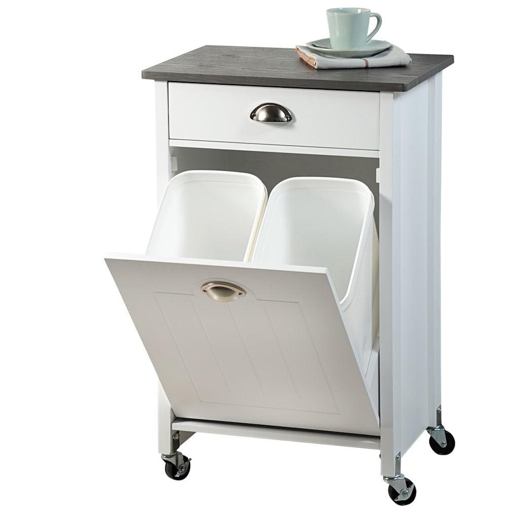 79 cm Kitchen Trolley Cart - Stainless Steel Rolling Utility Cart with Locking Wheels for Kitchen, Pantry, or Garage Organization