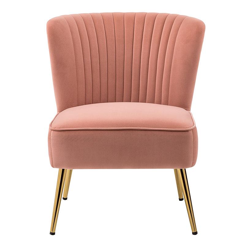 Lola Velvet Side Chair - Modern Upholstered Accent Chair for Living Room, Bedroom & Office - Soft Velvet Fabric with Sturdy Wooden Legs - Perfect for Dining, Lounge & Home Decor