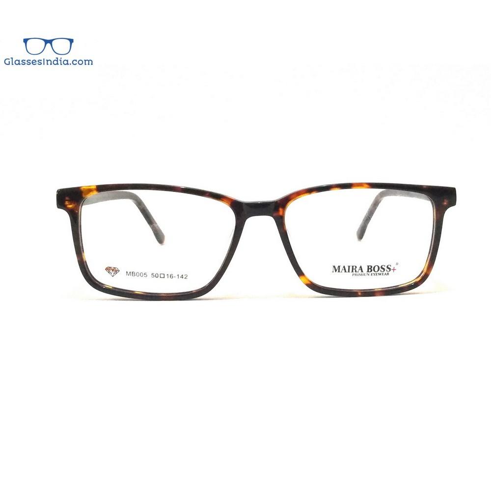 Stylish Slim Rectangle Acetate Full Frame Glasses MB005DA - Trendy Eyewear for Men & Women - Perfect for Office, Reading & Everyday Fashion