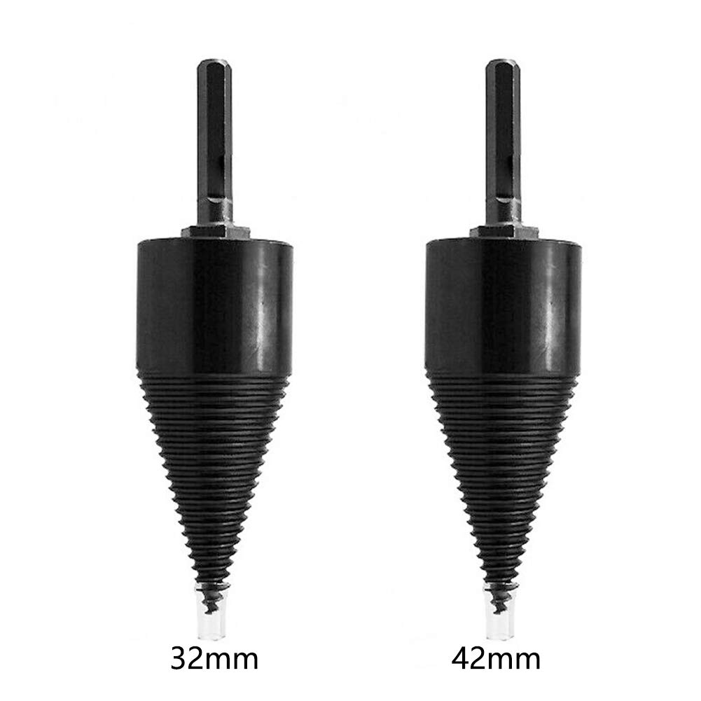 Firewood Drill Bit & Wood Splitter - High Hardness Cone Drill Bit for Electric Drills | Perfect for Carpentry, Camping & Home Firewood Splitting
