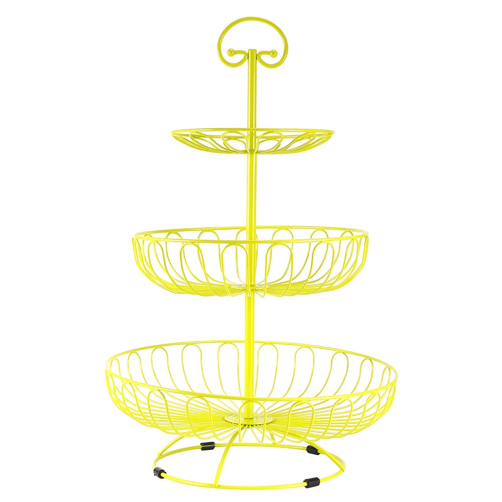3-Tier Rotating Fruit Cake Stand - Green Dessert Display Plate for Wedding, Birthday & Home Parties | Innovative Kitchen Storage Tool for Fruits & Sweets | Perfect for Buffets, Tea Parties & Holiday Gatherings