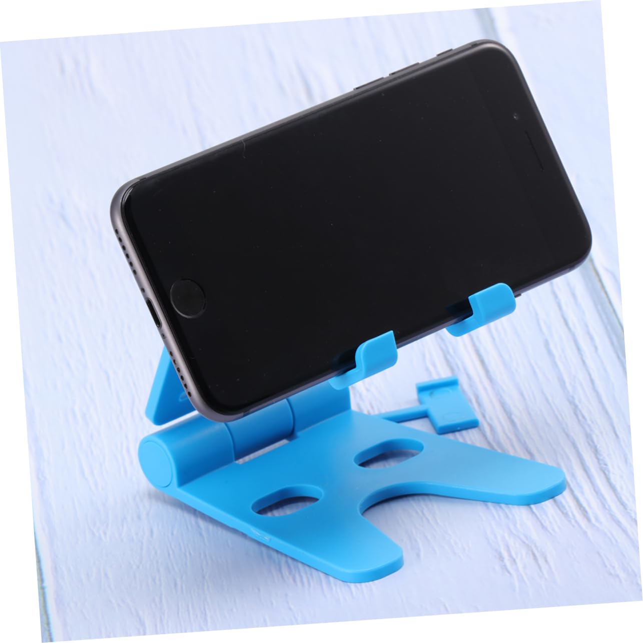 Dual Phone Lanyard Holder with Stand - Adjustable Cell Phone & Tablet Desktop Mount - Sky Blue - Perfect for Office, Home, and Travel Use