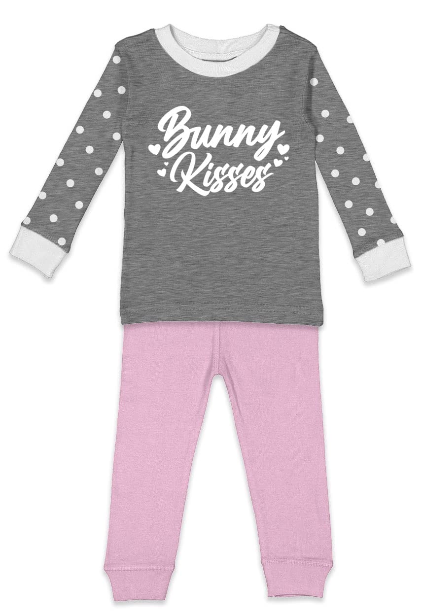 Haase Unlimited Bunny Kisses - Easter Rabbit Egg Hunt Kids Shirt and Pants Set | Cute Spring Outfit for Boys & Girls | Perfect for Easter Celebrations, Egg Hunts & Family Photos