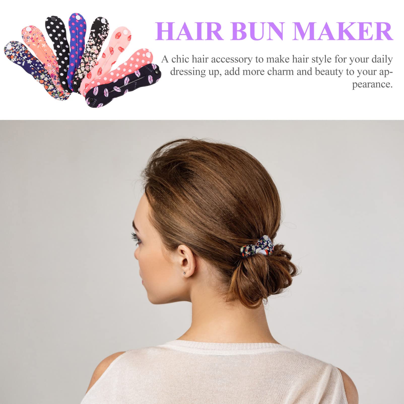 FOMIYES 24 Pcs Hair Curling Iron Pins - Hair Bun Maker Tool Set for Women & Girls - Reusable Curly Hair Styling Accessories with Headbands - Perfect for Updos, Buns, and Wavy Hairstyles at Home or Salon