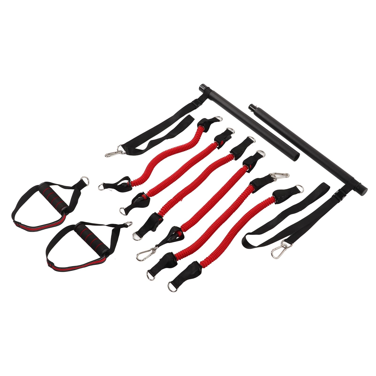Qinlorgo Pilates Bar Kit - Lightweight Foam Pilates Stick for Home Workouts, Yoga & Stretching - Shock Absorbing Fitness Equipment for Women & Beginners (Ideal for Home Gym, Physical Therapy & Core Training)
