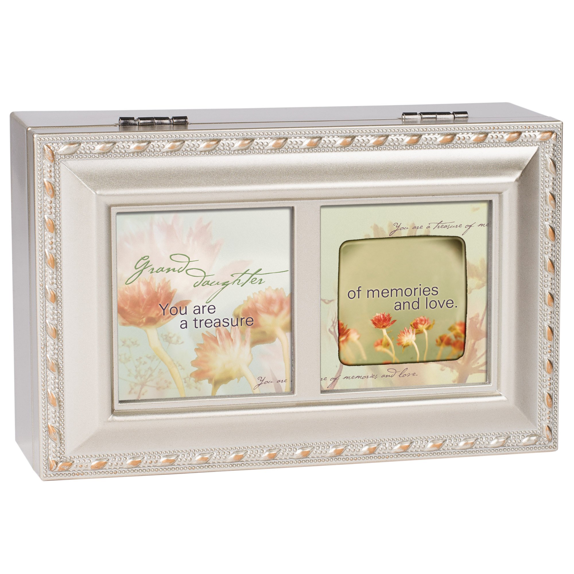Elegant Silver Petite Music Jewelry Box for Granddaughter - Plays 'You Light Up My Life' Song | Perfect Gift for Birthdays, Anniversaries & Special Occasions