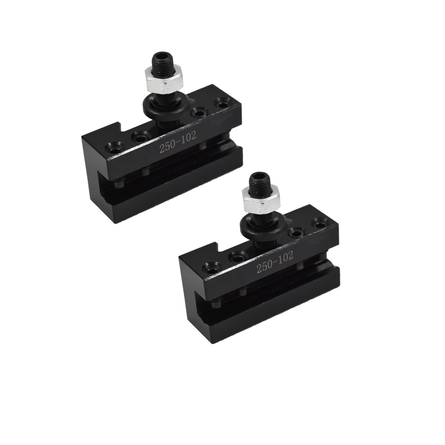 2Pcs AXA 250-102 Quick Change Tool Post Set - Turning & Facing Holder for 12