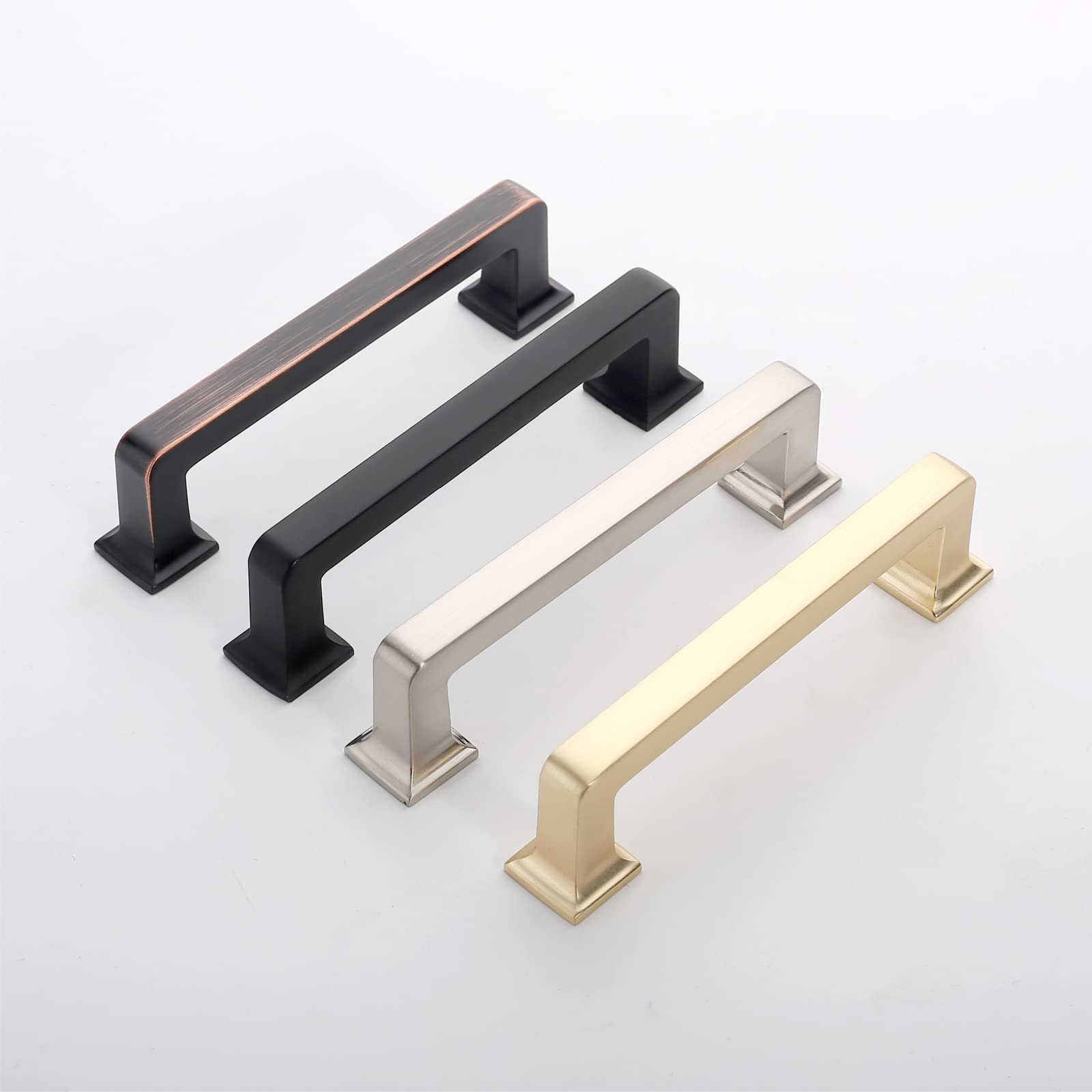 5 Inch 20 Pack Brushed Brass Cabinet Pulls - Stylish Kitchen Cabinet Handles & Cupboard Hardware in Gold for Modern Cabinets, Drawers, and Furniture