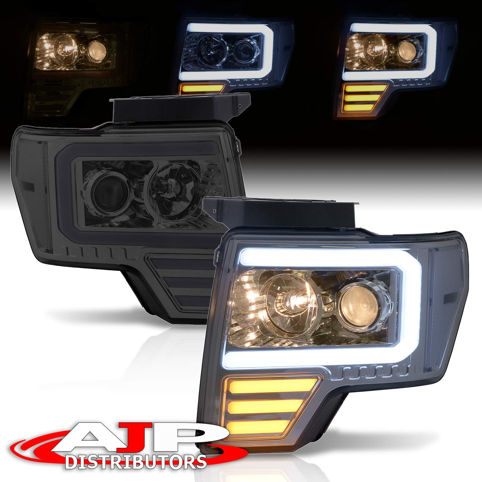 F150 Headlights 2009-2014 Replacement Set - Driver & Passenger for Night Driving