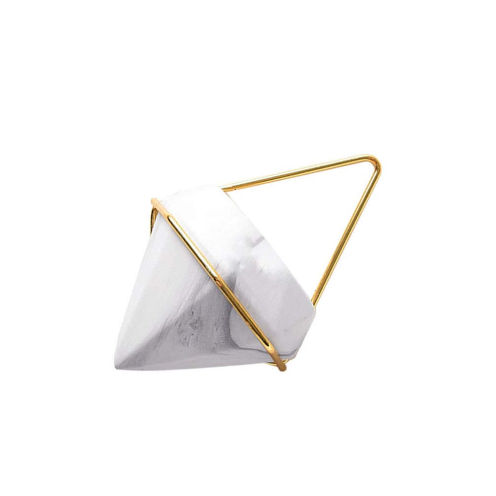 Diamond Shaped Ceramic Wall Planter - Marble Flower Pot Hanging Basket for Balcony, Garden & Indoor Plants | Elegant Home Decor & Space-Saving Storage Solution
