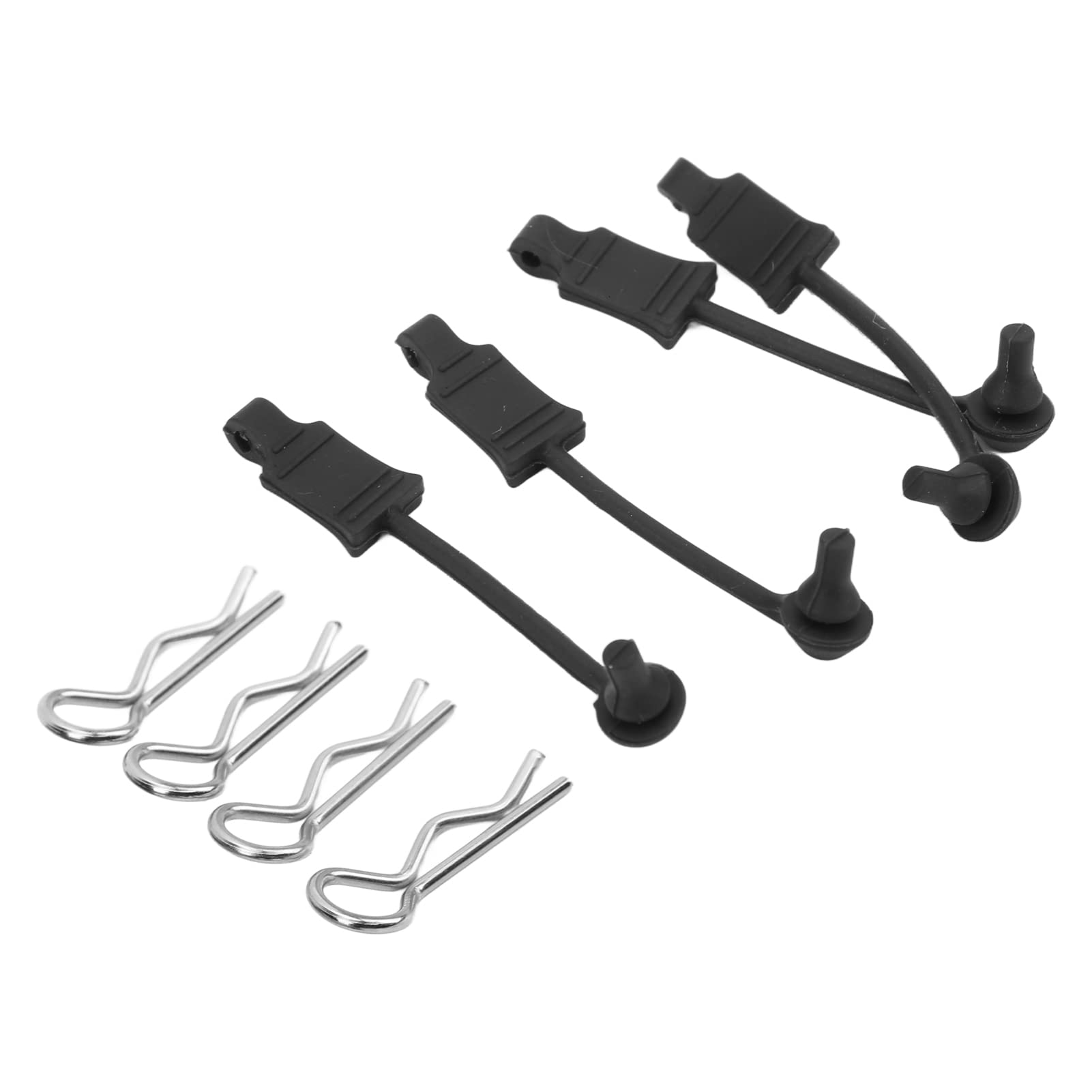 Upgraded RC Car Body Clip Retainers - Durable Rubber & Steel Shell Clips for Traxxas, HPI, Losi - Easy Installation Handle Design (Black) - Perfect for Off-Road Bashing, Crawling & RC Car Enthusiasts