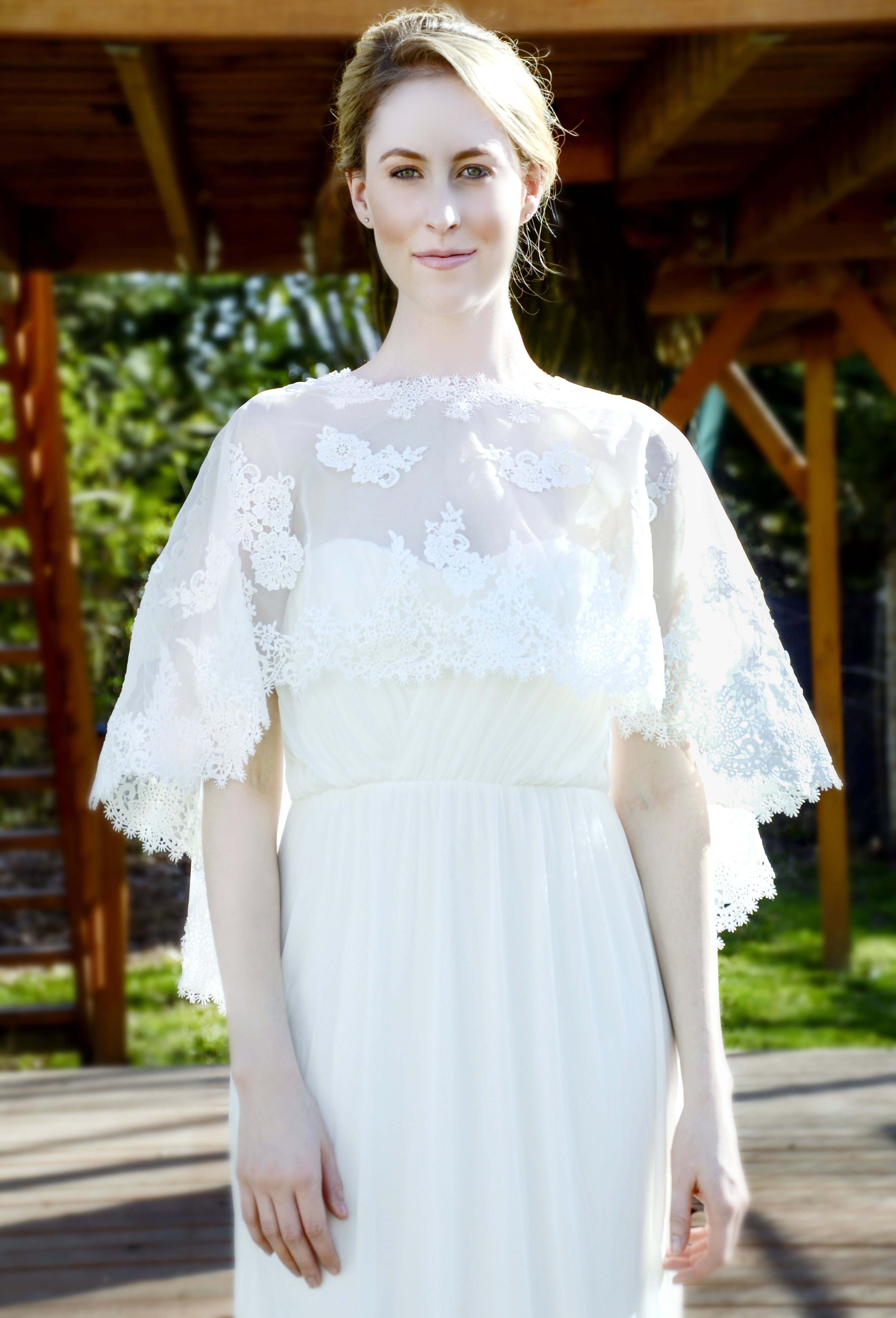Elegant Lace Bolero Bridal Cover Up - Summer Wedding Shawl & Lace Top for Brides, Beach Weddings & Outdoor Ceremonies