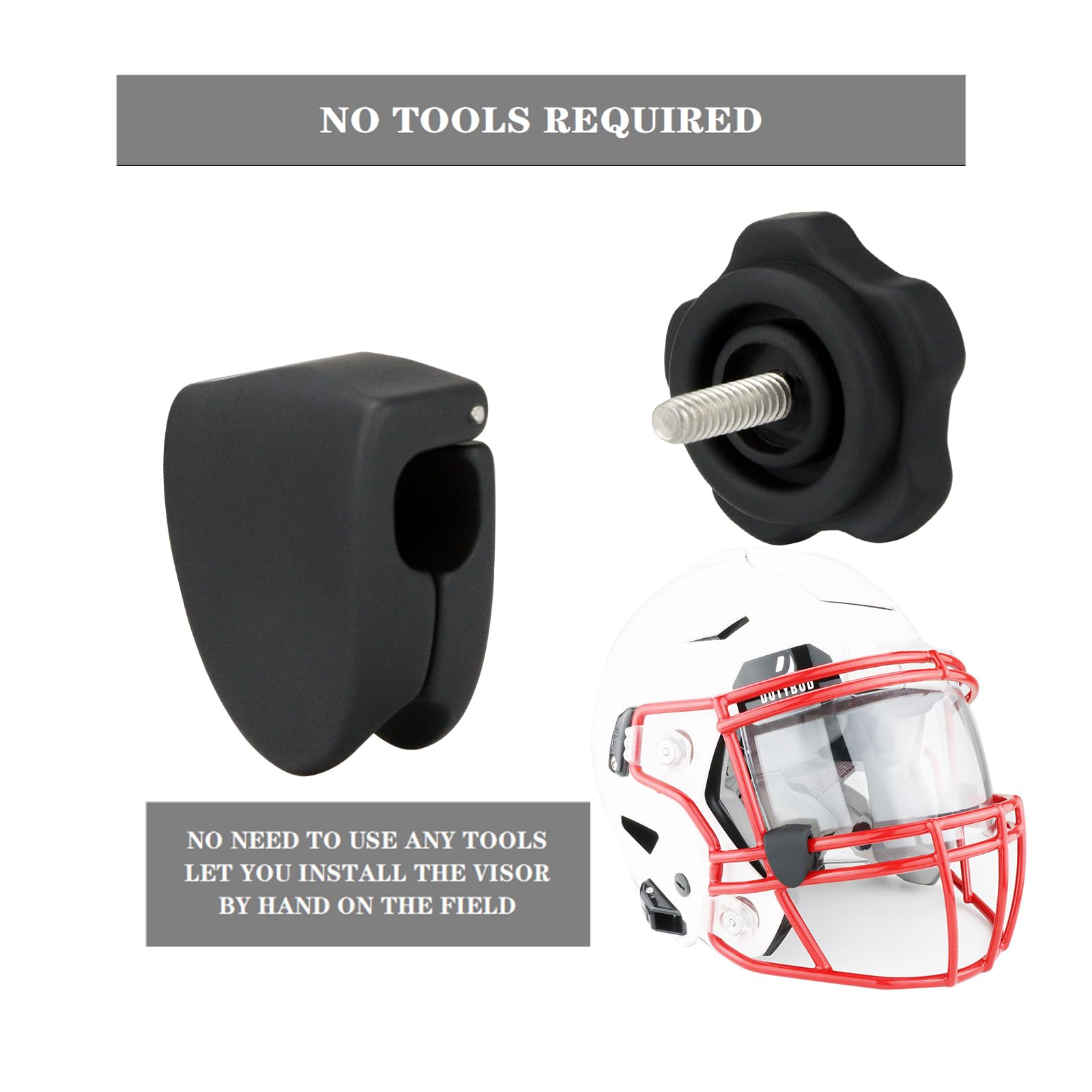 Universal Football Visor Clips Replacement - 1 Pair Helmet Accessories for Football Visors | Perfect for Game Day & Practice Sessions