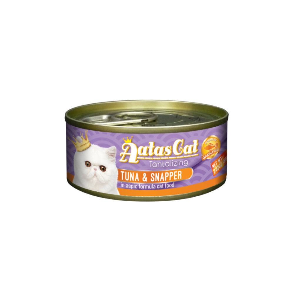 24-Pack Aatas Cat Wet Food - Tantalizing Tuna & Creamy Chicken Flavor, Nutrient-Rich Ingredients, 80g Cans | Perfect for Mealtime, Treats & Picky Eaters