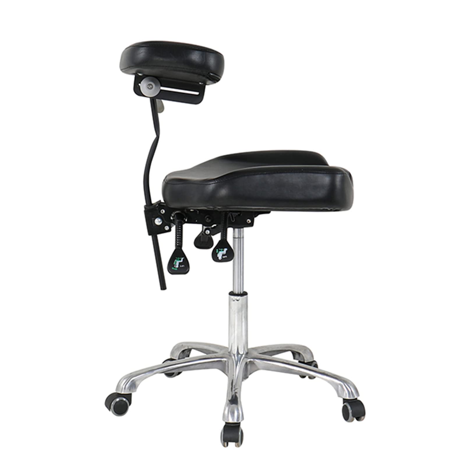 **TATARTIST Adjustable Hydraulic Tattoo Artist Chair with Back Support - Ergonomic Rolling Swivel Stool for Salon, Spa, Office & Beauty - Black (Ideal for Tattoo Studios, Massage Clinics & Home Use)**