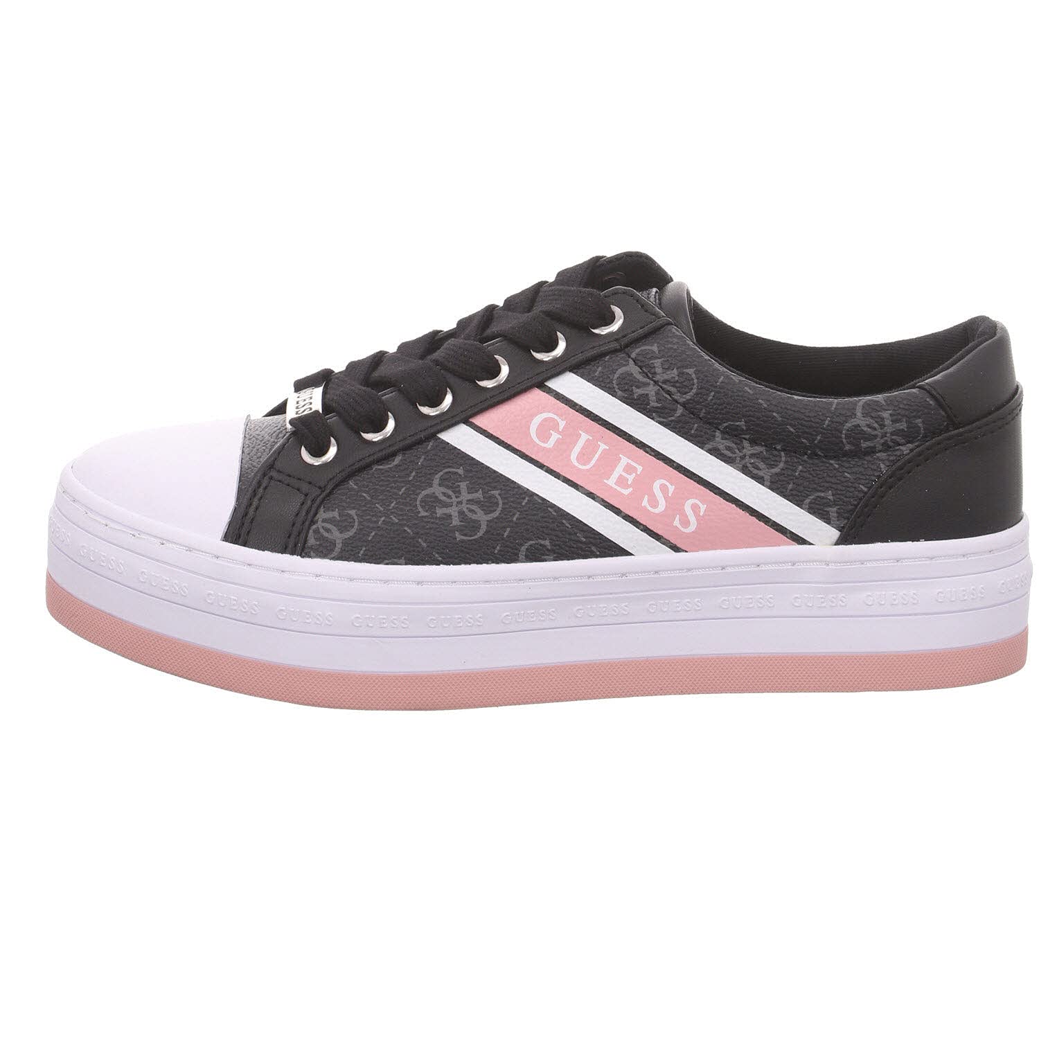 GUESS Men's Black Sneakers - Casual Comfortable Walking Shoes for Men | Perfect for Running, Gym, and Everyday Wear