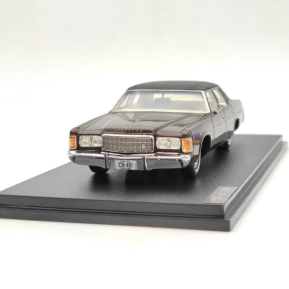 1/43 Scale 1974 Chrysler Newport Brown Resin Diecast Model Car - Limited Edition Collectible for Car Enthusiasts & Display Showcase