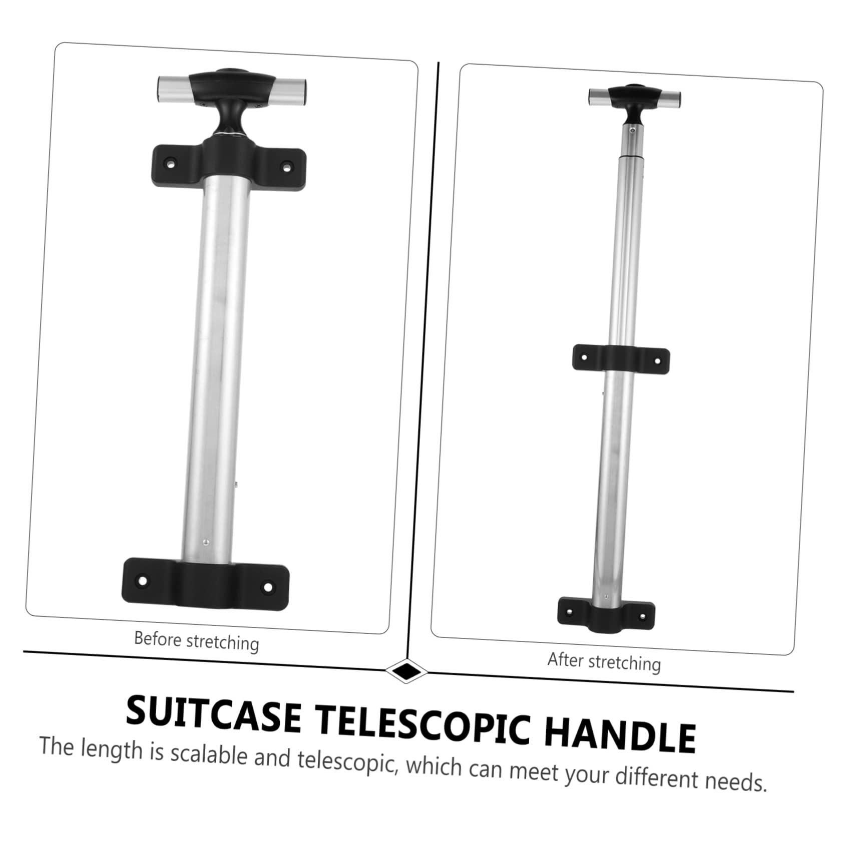 KESYOO Telescopic Luggage Cart Handle - Replacement Pull Out Rod for Suitcases, Travel Makeup Cases & Folding Wagons | Durable Travel Accessory for Airports, Hotels & Business Trips