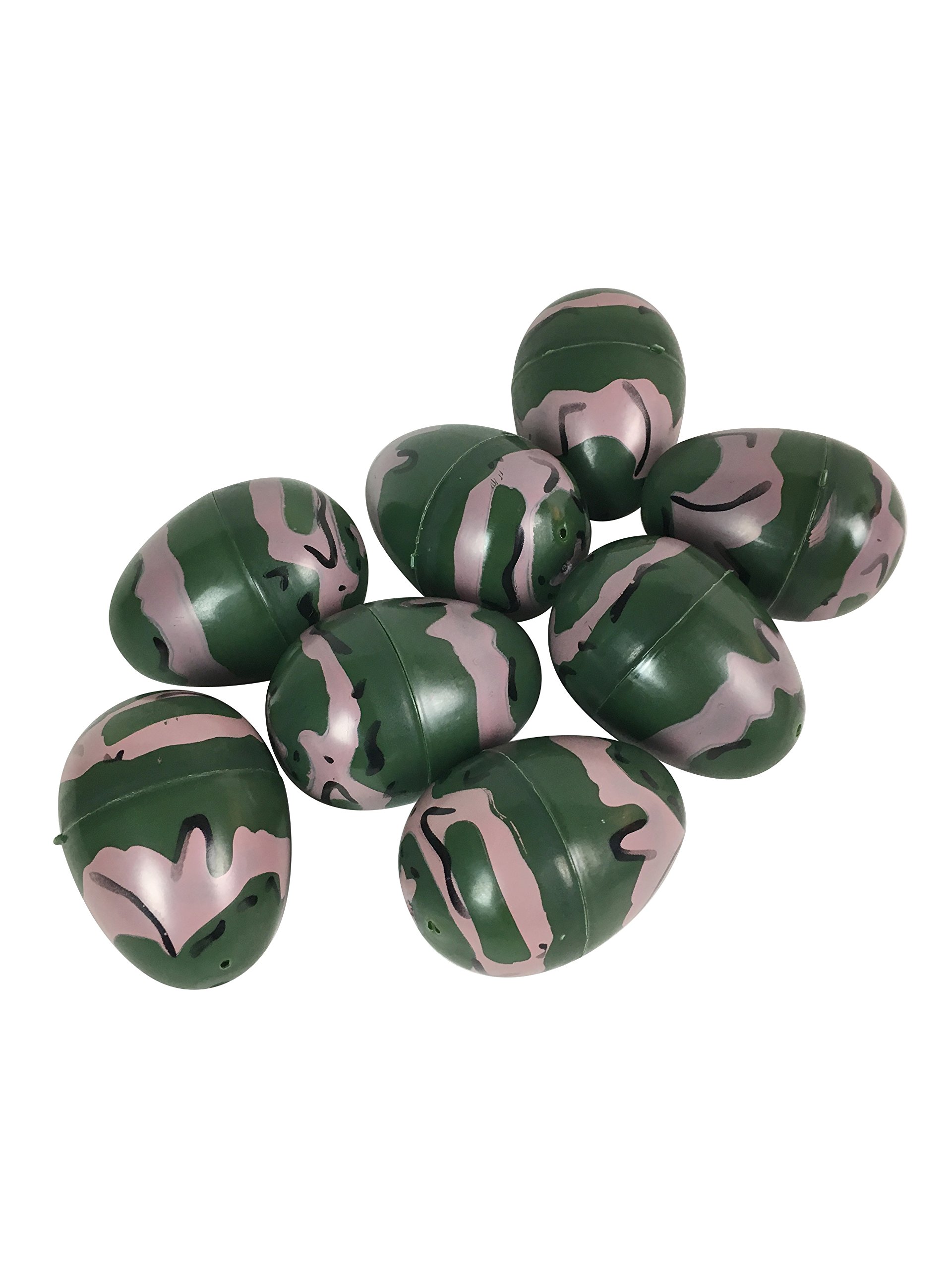 8 Pack Camouflage Easter Eggs - Camo Pattern Plastic Easter Eggs for Hunting, Party Favors, and Outdoor Decorations