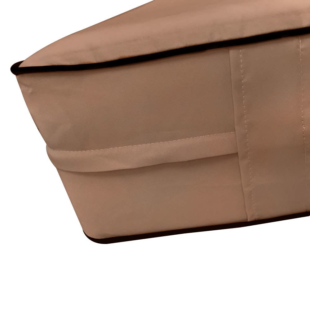 Outdoor Daybed Mattress Cover with Contrast Pipe Trim - Twin XL Size, Style 6 - Waterproof & UV Resistant for Patio, Poolside, and Garden Furniture Protection