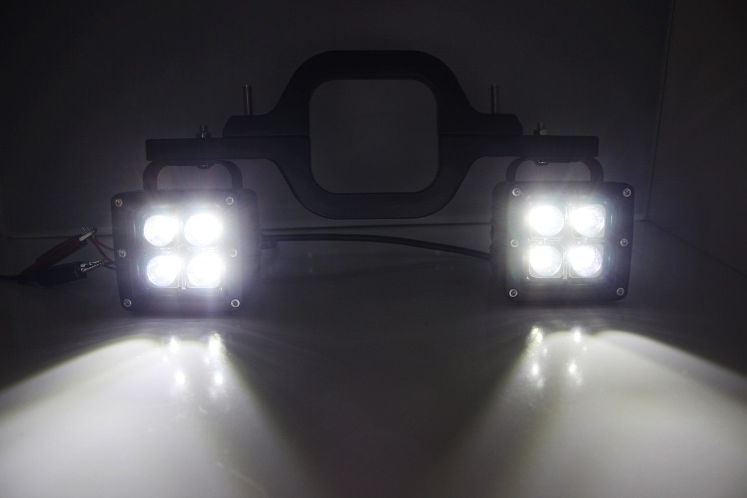 40W CREE LED Pods with Backup Reverse Light & Tow Hitch Brackets for Off-Road 4x4 Truck SUV - Perfect for Night Driving, Camping, and Off-Road Adventures
