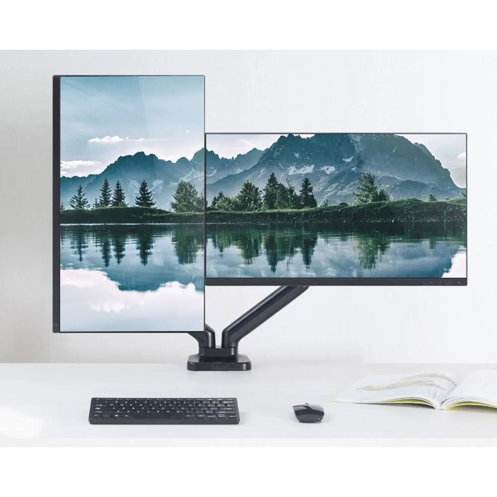 Activiva 17-32 Inch Dual Monitor Gas Spring Mount Stand with Steel Arm - Perfect for Home Office, Gaming Setup & Workspace Ergonomics