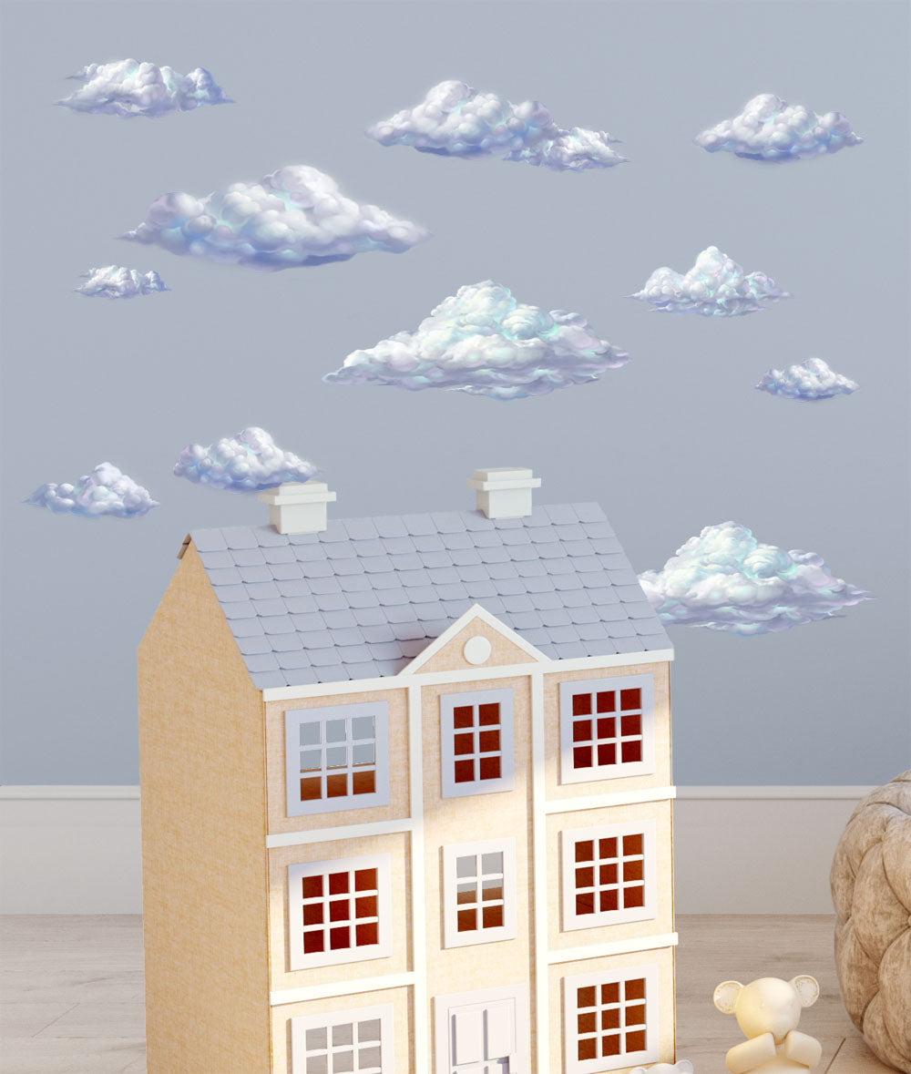Sky Cloud Wall Decals - Self-Adhesive Removable Wall Stickers for Nursery, Kids Room & Home Decor - Perfect for Bedroom, Living Room & Office Spaces