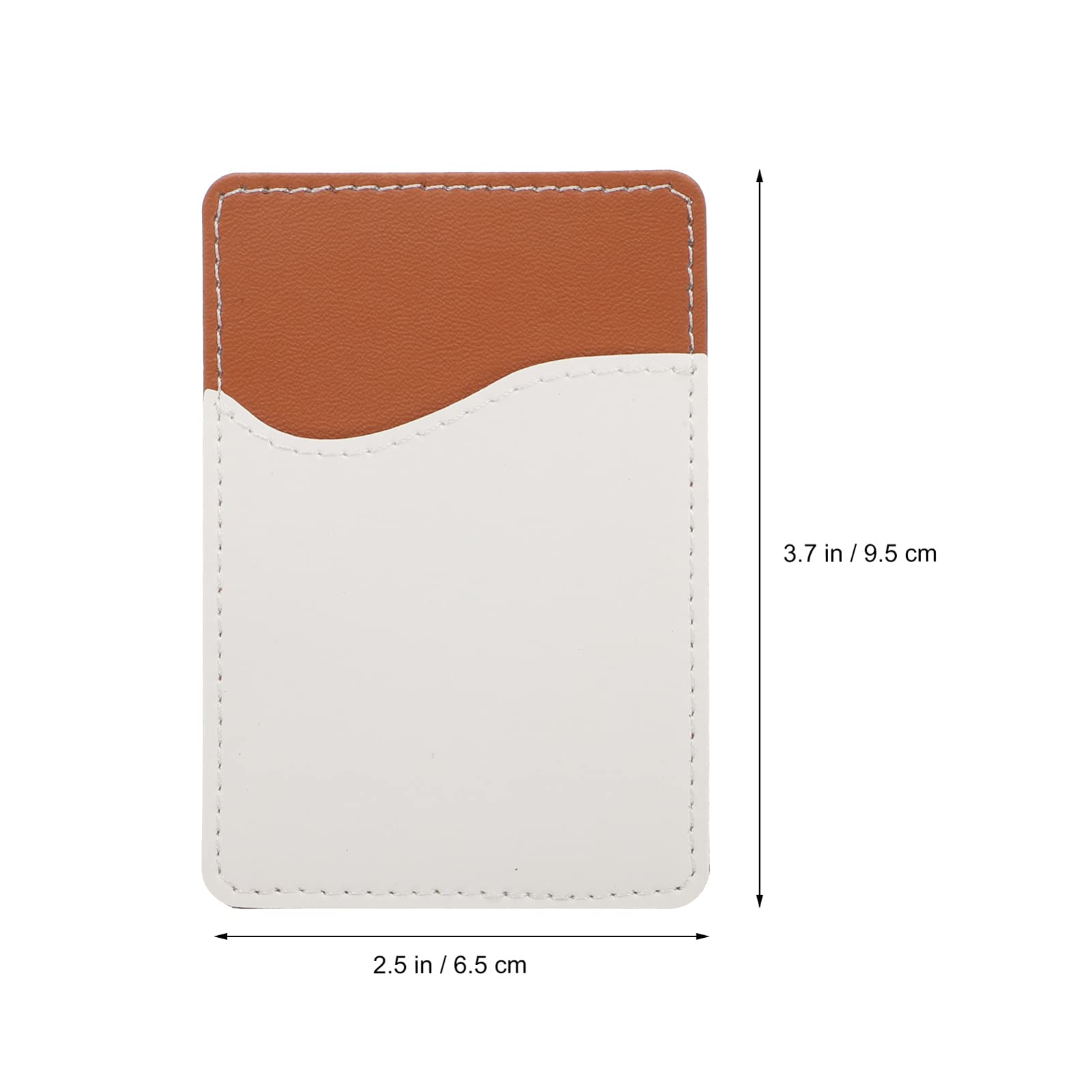 EXCEART 6 Pack Sublimation Blank Phone Card Holder - Leather Adhesive Back Pocket Wallet for ID, Business Cards & Credit Cards | Perfect for Daily Use, Travel & Office Organization