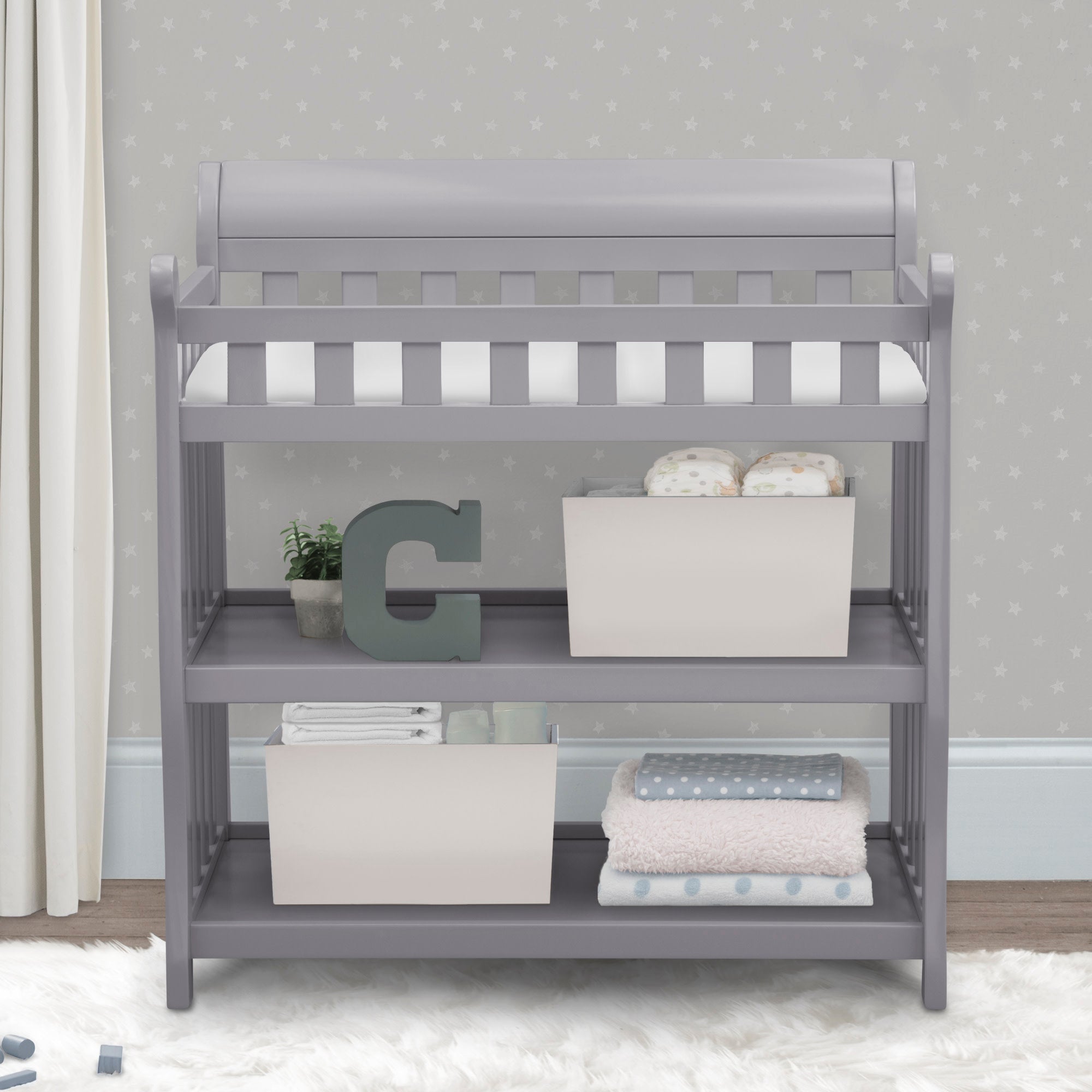 Eclipse Baby Changing Table - Sturdy & Safe Diaper Station for Nursery, Bedroom, or Bathroom | Perfect for Newborns & Toddlers