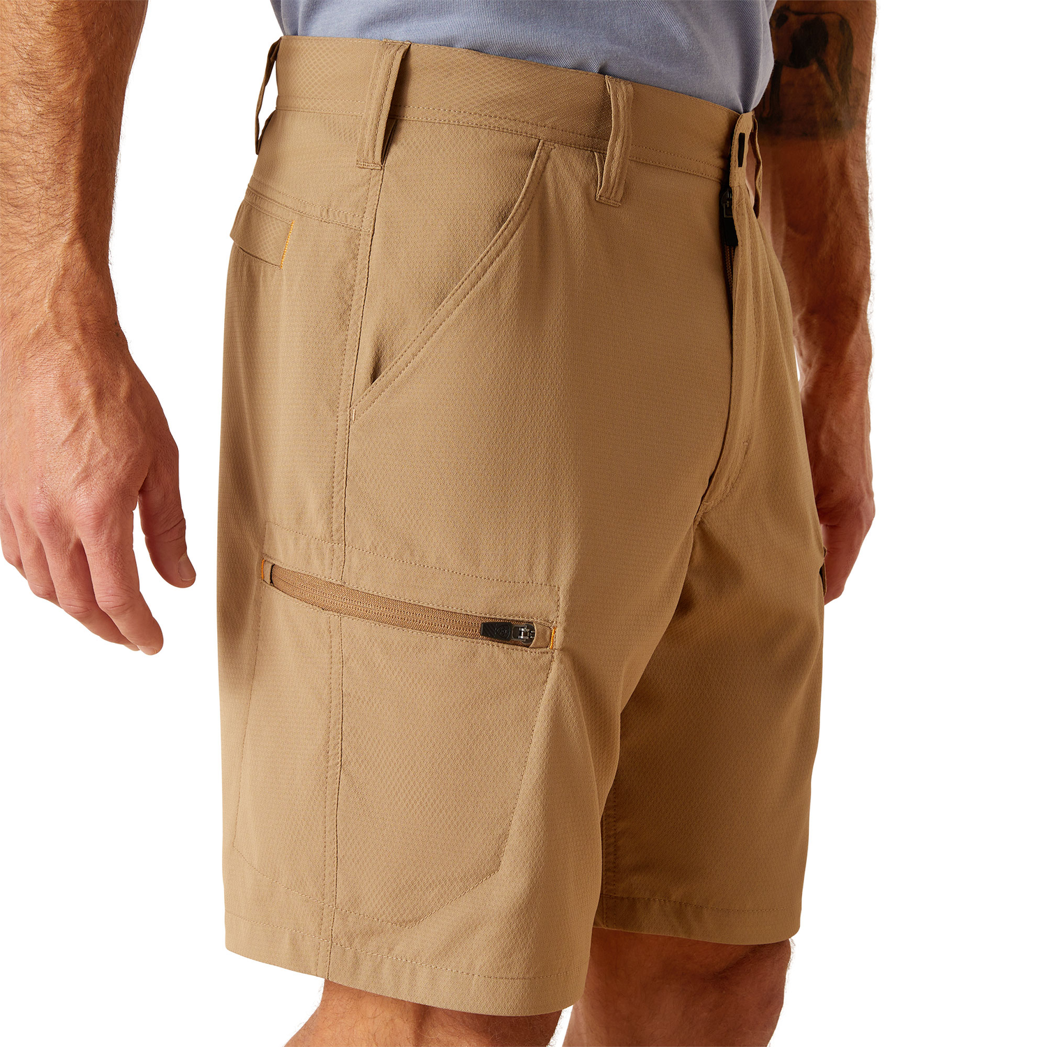 Ariat Men's Rebar DuraStretch Workflow Ultralight Work Shorts - Field Khaki | Comfortable & Durable for Construction, Landscaping & Outdoor Activities