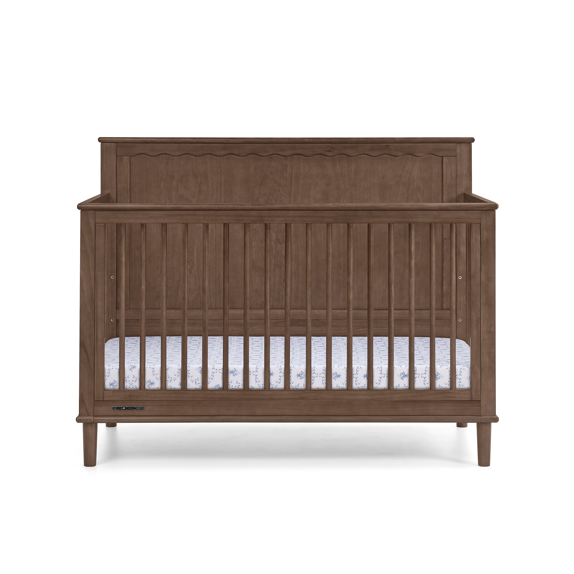 Penelope 6-in-1 Convertible Baby Crib - Toddler Bed with Mattress | Nursery Furniture for Boys & Girls | Perfect for Small Spaces & Growing Families