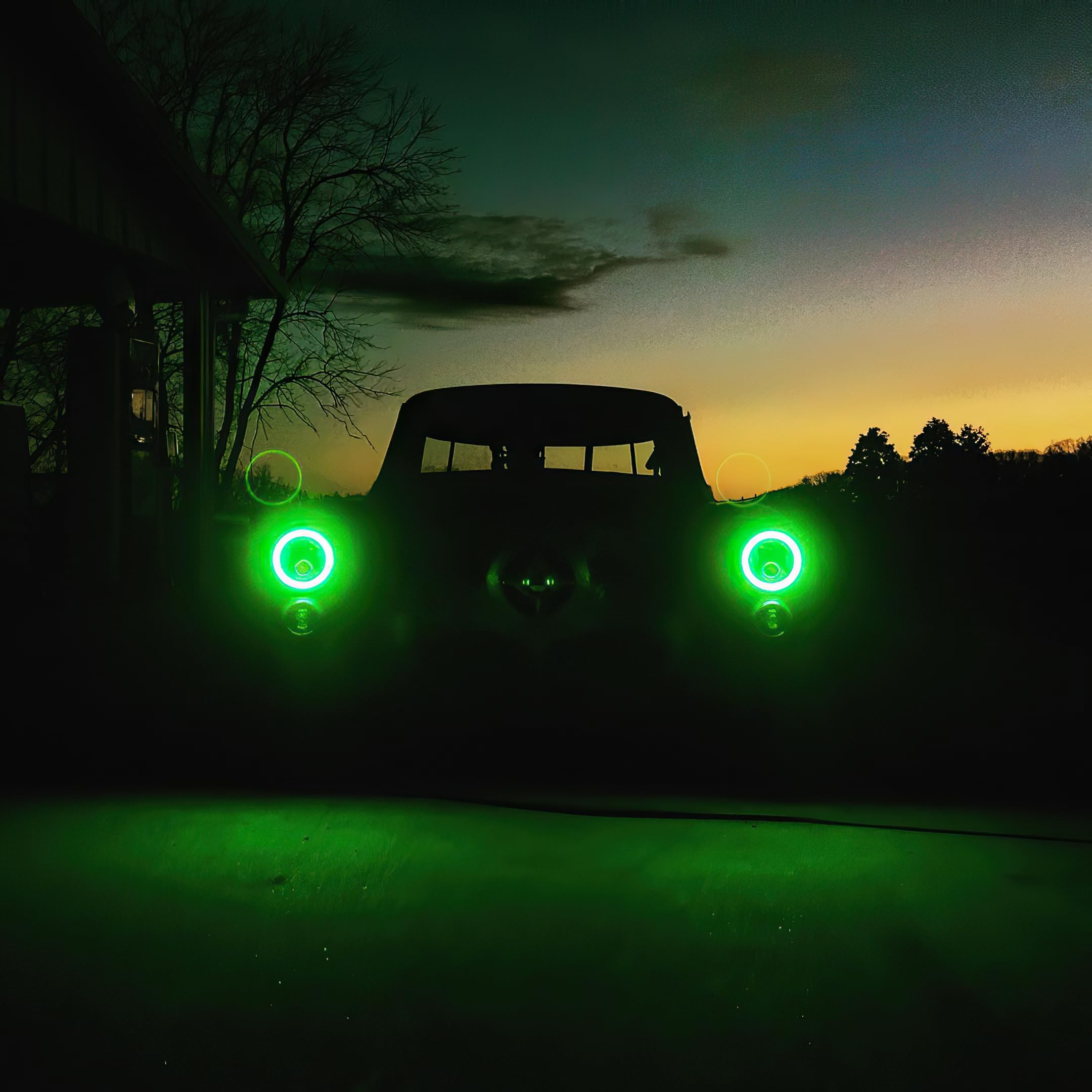 Oracle Lighting 6905-001 7-Inch White Halo Sealed Beam Headlights - Pre-Installed LED Lights for Trucks, Jeeps & Off-Road Vehicles | Durable Replacement Headlamps for Night Driving & Adventure