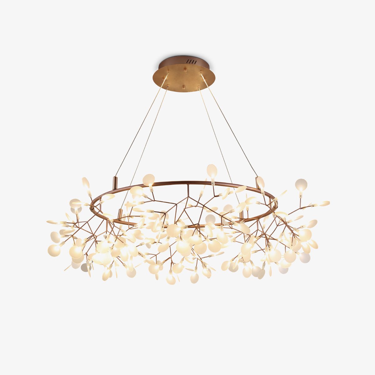 Big O Firefly LED Chandelier - Modern Crystal Ceiling Light Fixture for Dining Room, Living Room & Bedroom | Energy-Efficient Dimmable Lighting for Home Decor